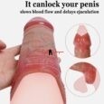7.7 Inches Open Ended Realistic Cock Sleeve With Penis Ring For Men