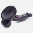5.5 Inches Insertable Length Black Realistic Curved Dildo