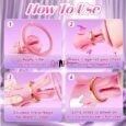 White 3In1 Nipple Clamp Vibrating Sucking Massager