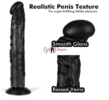 14 Inches Black Extra Long Penis Dildo With Strong Suction Cup