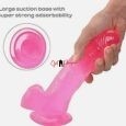 Jelly Realistic Dong Pink 8 Inches With Suction Base