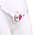 Vagina Shape White Male Chastity Device With Belt