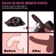 10 Inches Extra Lange Wearable Realistic Huge Black Hollow Pant Dildo Extender For Men