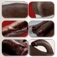 wearable Pant solid Dildo Brown silicone builitin Skeleton-6.29 Inches