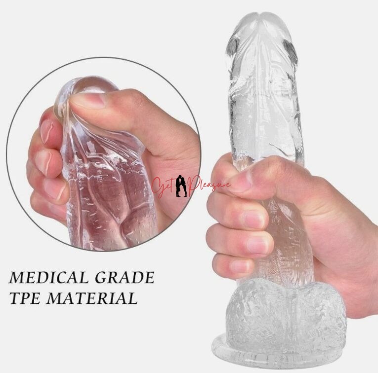 Crystal Jelly Penis Dildos 8 Inches