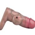 Open Glans Delay Ejaculation Penis Sleeve with wolf Knot Testicle Ring