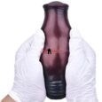 black and red platinum finish  Unique Horse Penis Texture and cock sleeve 6.88 Inches