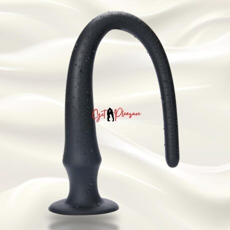 16 inches Long Black Horse Tail Anal Buttplug With Strong Suction Cup