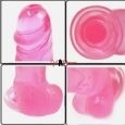 Jelly Realistic Dong Pink 8 Inches With Suction Base