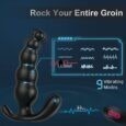 Vibrating Beads Black Anal Plug multifunctional sex toy for anal pleasure Wireless remote control