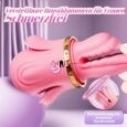 White 3In1 Nipple Clamp Vibrating Sucking Massager