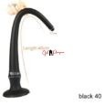 16 inches Long Black Horse Tail Anal Buttplug With Strong Suction Cup