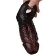 Open Glans Exposed Design Black Penis Sleeve For Men