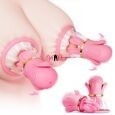 White 3In1 Nipple Clamp Vibrating Sucking Massager