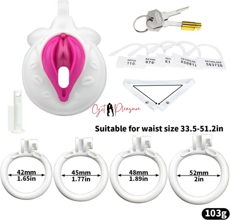 New Style Pussy Shape White Cage For Men
