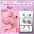 White 3In1 Nipple Clamp Vibrating Sucking Massager