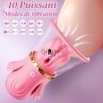 White 3In1 Nipple Clamp Vibrating Sucking Massager
