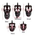 New Black Cobra Nano Chastity Cage With Pink Urethral Plug