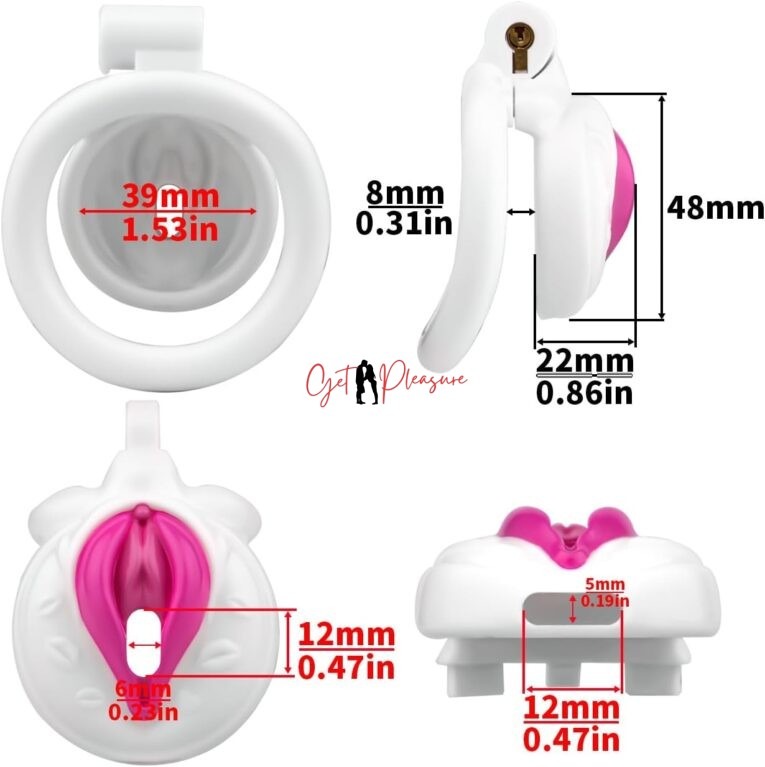 Pink Cage With Pussy Flat Chastity Device India