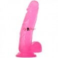 Jelly Realistic Dong Pink 8 Inches With Suction Base