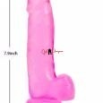Jelly Realistic Dong Pink 8 Inches With Suction Base