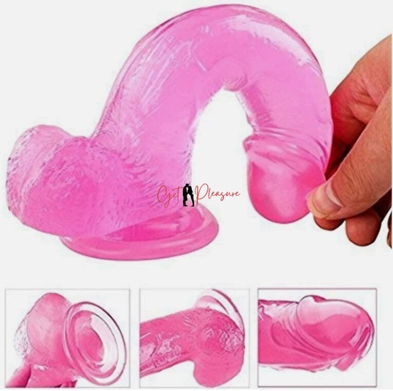 Pink Vibrating Jelly Dildos For Women