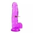 8 Inches Jelly Purple Dildo With Strong Suction Cup