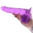 8 Inches Jelly Purple Dildo With Strong Suction Cup