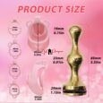 Pink Wearable Chastity Cage With Golden Anal Buttplug and Belt