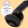 5 Inches Insertable Length Beginners Black Classic Realistic Penis Dildo
