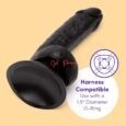 5 Inches Insertable Length Beginners Black Classic Realistic Penis Dildo