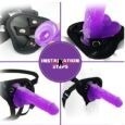 8 Inches Purple Strapon Dildo With Harness