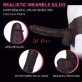 10 Inches Extra Lange Wearable Realistic Huge Black Hollow Pant Dildo Extender For Men