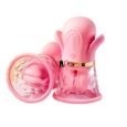 White 3In1 Nipple Clamp Vibrating Sucking Massager