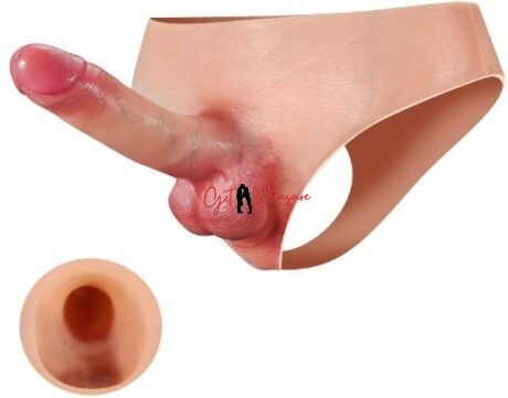 7 Inches Wearable Realistic Strapon Hollow Pant Dildo For Men