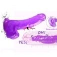 8 Inches Purple Strapon Dildo With Harness